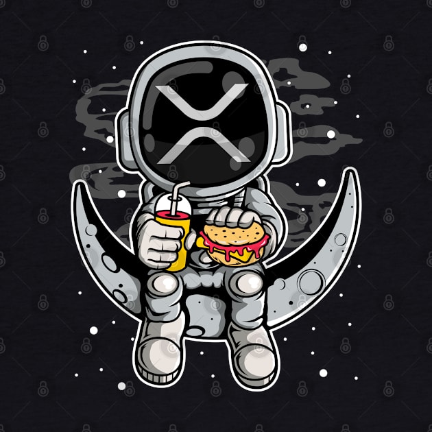 Astronaut Fastfood Ripple XRP Coin To The Moon Crypto Token Cryptocurrency Wallet HODL Birthday Gift For Men Women by Thingking About